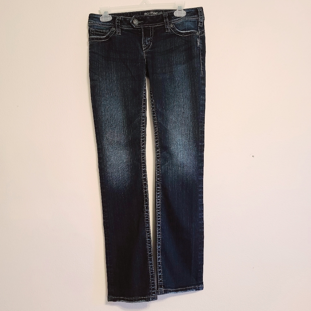 Silver Tuesday Women's Size 27/ 33" Inseam Dark Wash Blue Denim Jeans